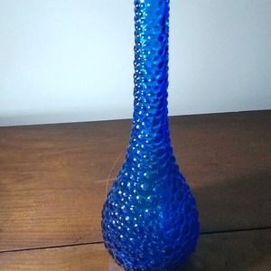 Hobnail Blue Bubble Genie Bottle Purchased in Venice